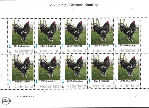 Netherlands 2023-6 Chicken: Kraaikop sheet MNH