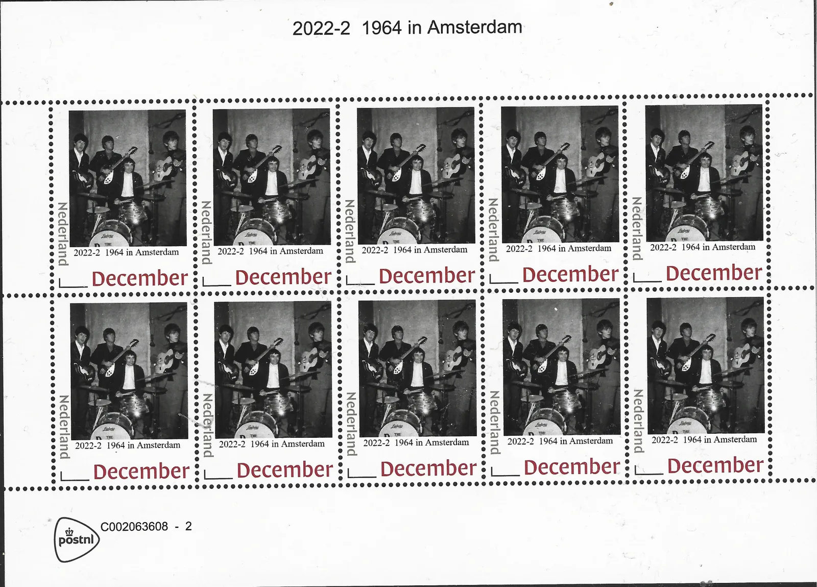 Niederlande 2022-2 The Beatles in Amsterdam 1964 Markenheftchen postfrisch/mnh