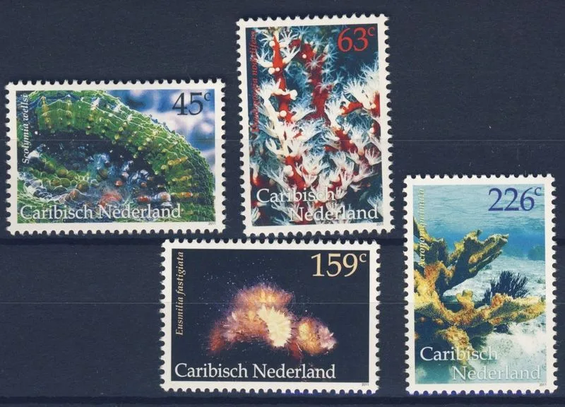 Caribbean Netherlands 12-15 Corals 2011 MNH