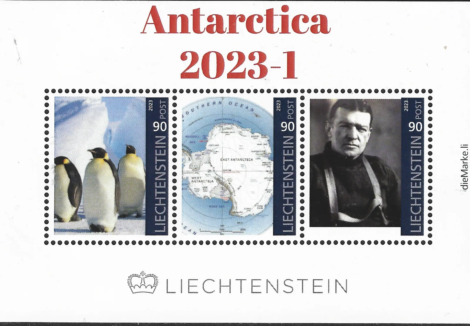 Liechtenstein 2023 Antarctica Antarctic penguin block-m/s MNH