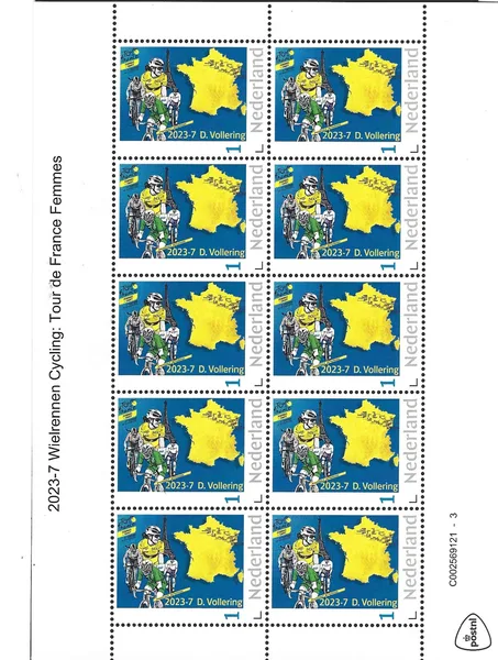 Netherlands 2023-7 Tour de France Femmes winner D. Vollering souvenir sheet MNH