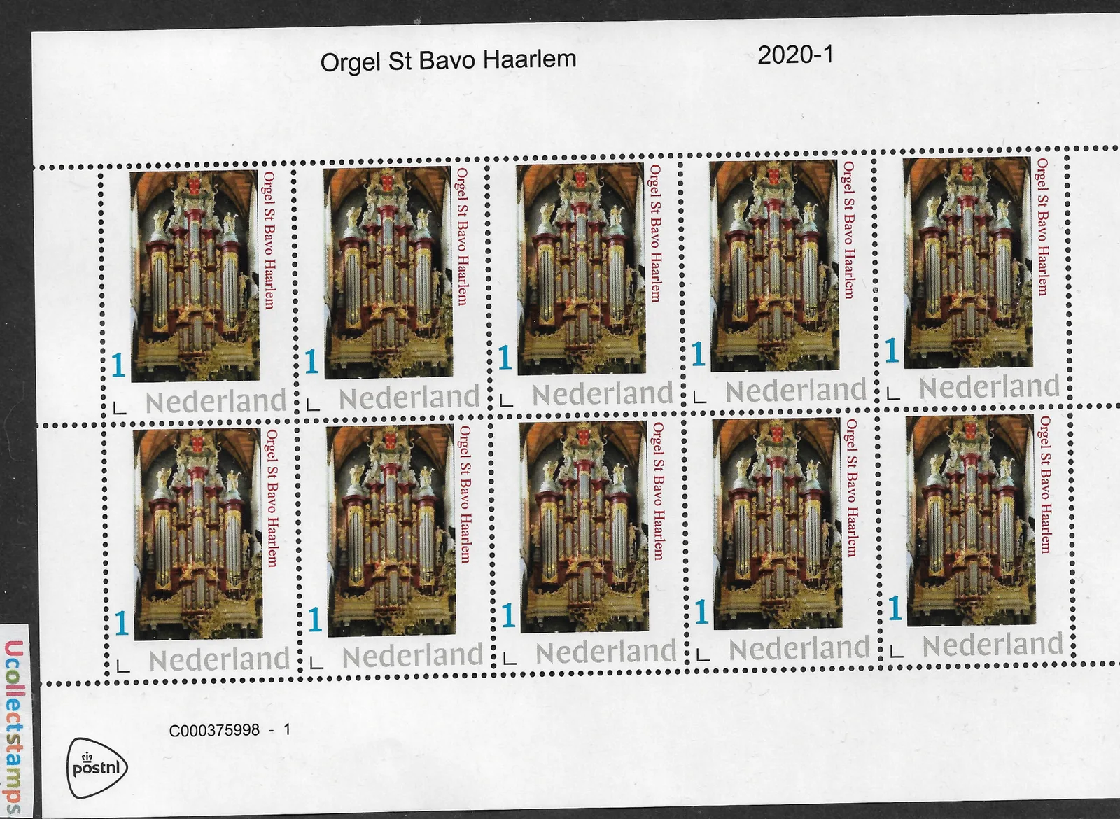 Niederlande 2020-1 Orgel St. Bavo Haarlem Heftchen postfrisch/mnh