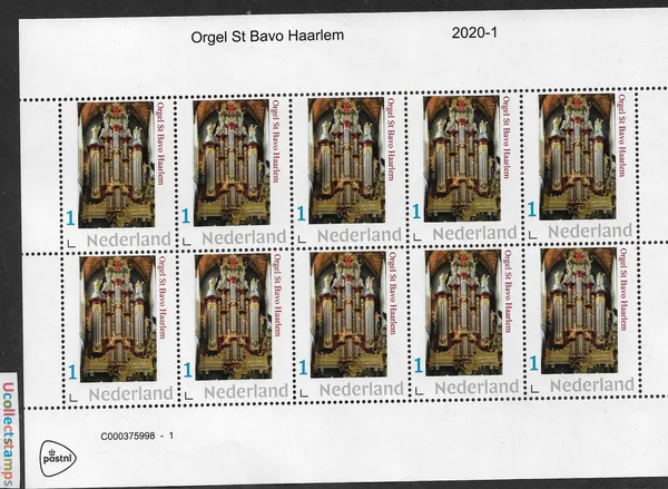 Nederland 2020-1 Orgel St Bavo Haarlem velletje-sheetlet postfris/mnh