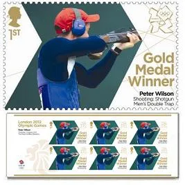 Grande-Bretagne 2012 Jeux olympiques 4 tir au pistolet Wilson feuillet de 6 timbres neufs