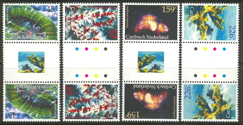 Caribisch Nederland 12a-15a Koralen 2011 brugparen postfris./mnh