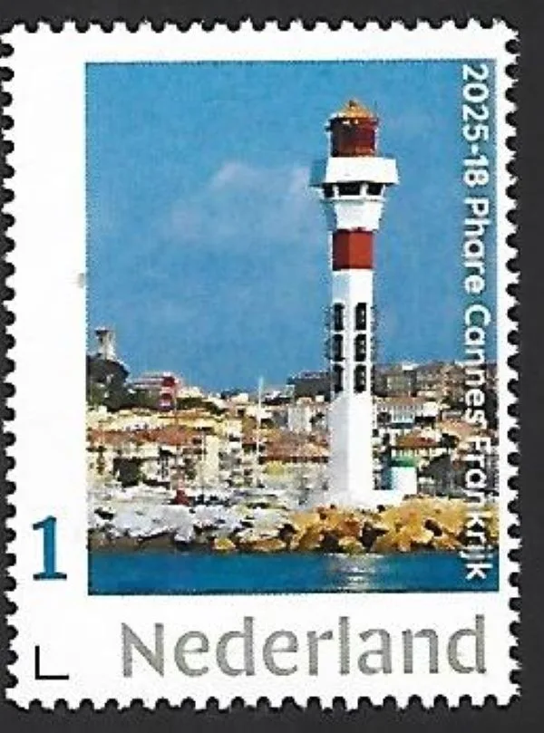 Nederland 2025-18 Vuurtoren Lighthouse: Phare de Cannes France postfris/mnh