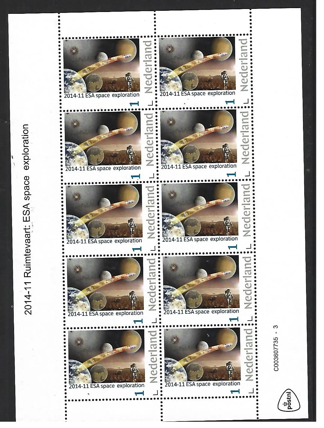 Pays-Bas 2014-11 Exploration spatiale Esa SPACE EXPLORATION feuillet neuf/mnh