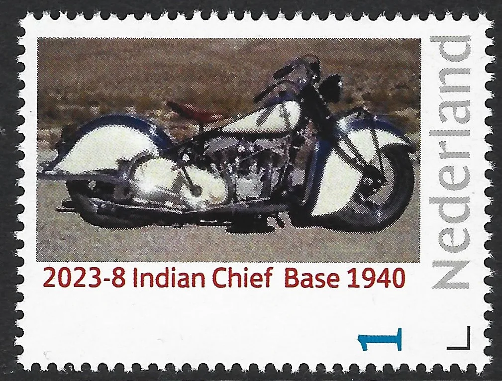 Pays-Bas 2023-8 Motocyclette Indian Chief Base 1940 neuf/mh