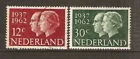 764-765 Zilveren huwelijk Juliana en Bernhard 1962 gestempeld
