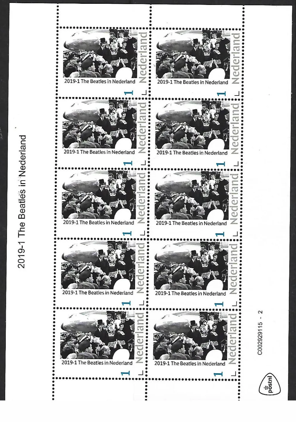 Niederlande 2019 Beatles in den Niederlanden Blockmarke postfrisch/mnh