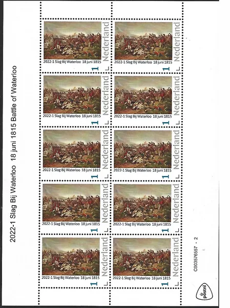 Nederland 2022-1 Battle of Waterloo vel-sheetlet postfris/mnh