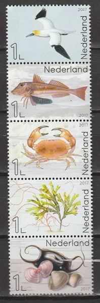 NEDERLAND 3550-3554 Leven in de Noorzee 2017 postfris-mnh