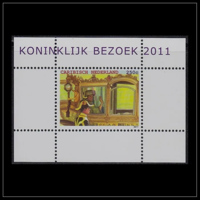 Caribisch Nederland 18 Koninklijk bezoek 2011 blok postfris./mnh