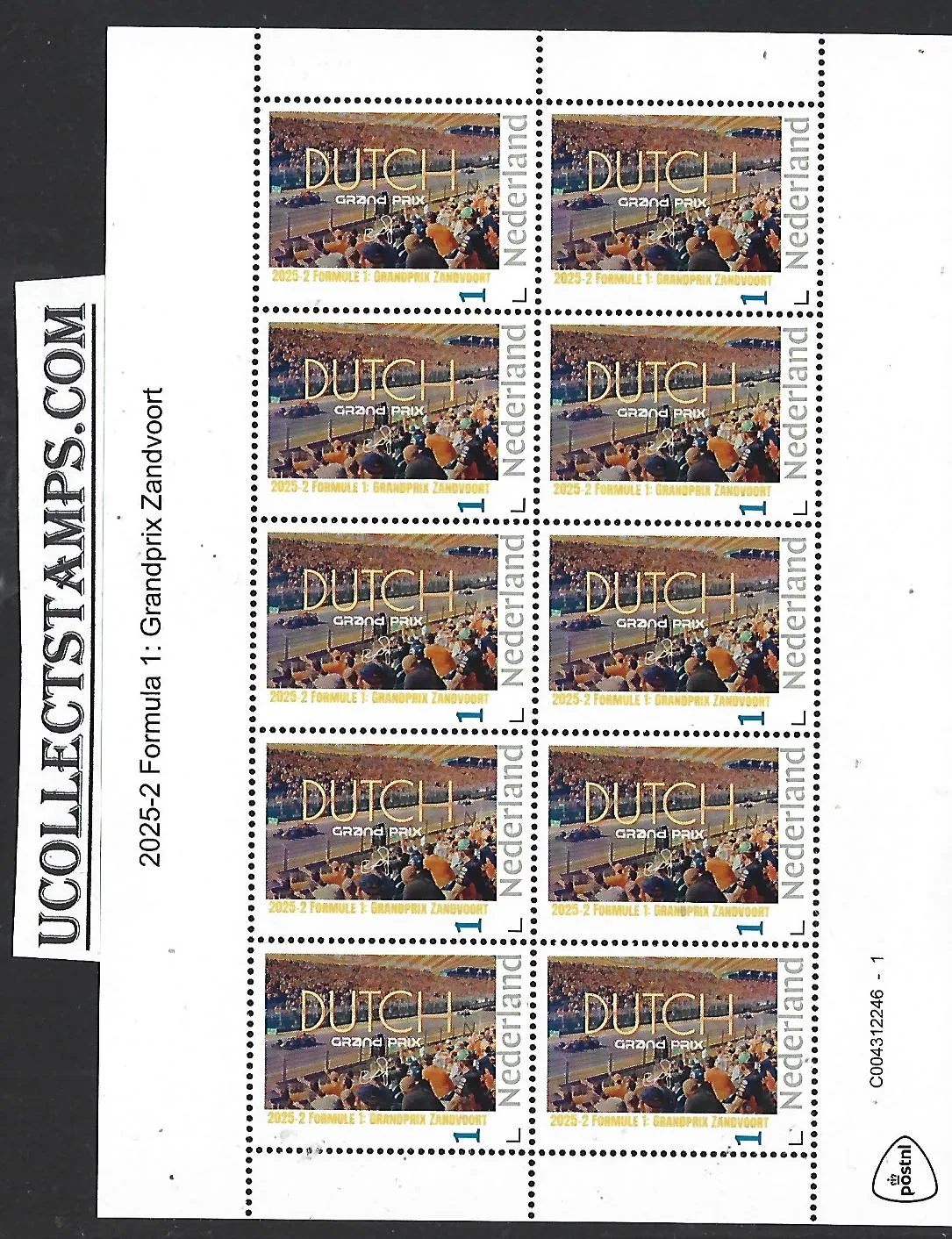 Nederland 2025-2 Auto Racing Formula 1 Zandvoort Ned.Grand Prix sheet postfris/mnh