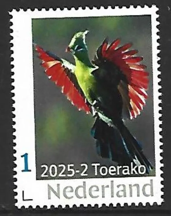Nederland 2025-2 Vogel Bird: Toerako Turaco Cuculiformes postfris/mnhent