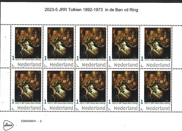 Netherlands 20223-5 JRR Tolkien 1892-1973 sheetlet MNH