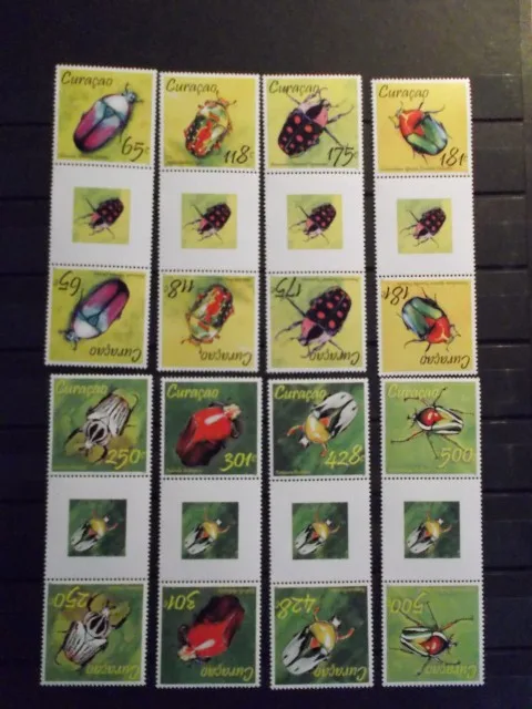 Curacao 184-191a Fauna insects 2013 gutter pairs MNH