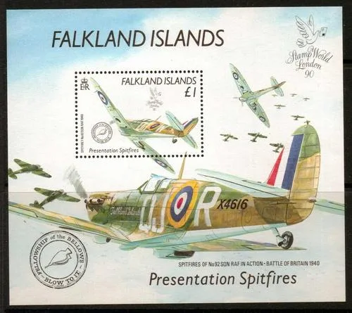 533 bl 8 Falkland 1990 bezoek Prins Philip blok-m/s postfris/mnh