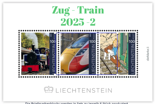 liechtenstein 2025-2 Train Tintin espace neuf/mnh