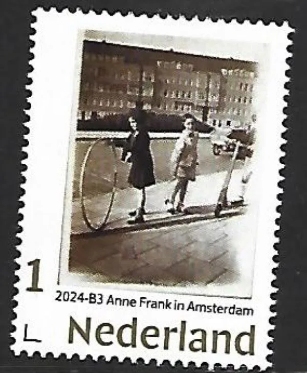 Nederland 2024-B3 Anne Frank in Amsterdam gold 1 stamp postfris/mnh