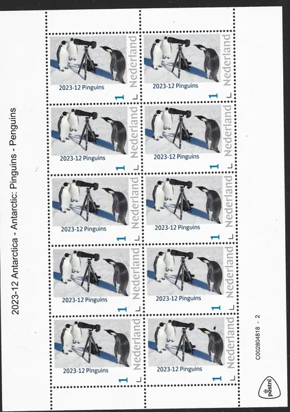 Nederland 2023-12 Antarctica Pinguins - Penguins vel-sheetlet postfris/mnh