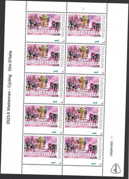Netherlands 2023-5 Cycling Giro D'Italia souvenir sheet MNH