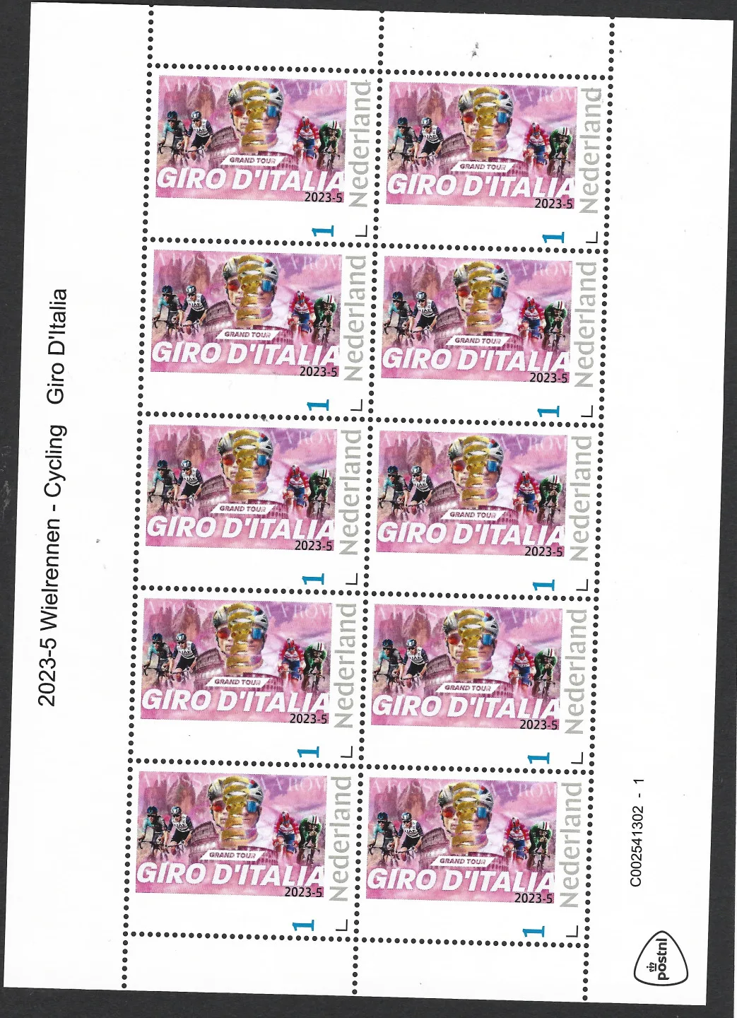 Niederlande 2023-5 Radsport Giro d'Italia Velum-Bogen postfrisch/mnh