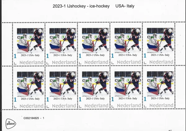 Nederland 2023-1 IJshockey -ice hockey: USA - Italy vel-sheetlet postfris/mnh