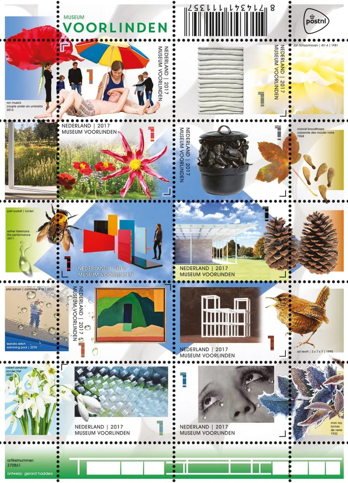 Netherlands V3555-3364 Museum Voorlinden souvenir sheet 2017 MNH