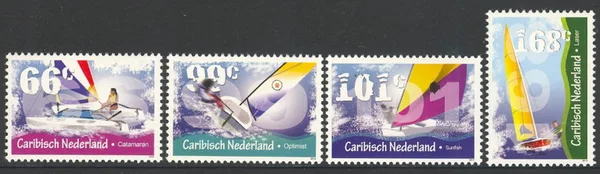 Caribbean Netherlands 23-26 Sailing boats 2012 MNH
