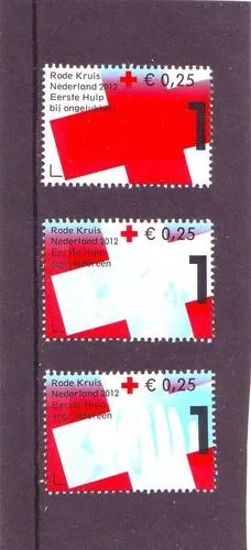 Netherlands 2902a-2902c Red Cross series MNH 2012