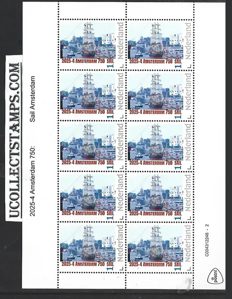 Netherlands 2025-4 Amsterdam 750 SAIL AMSTERDAM ship sheet MNH