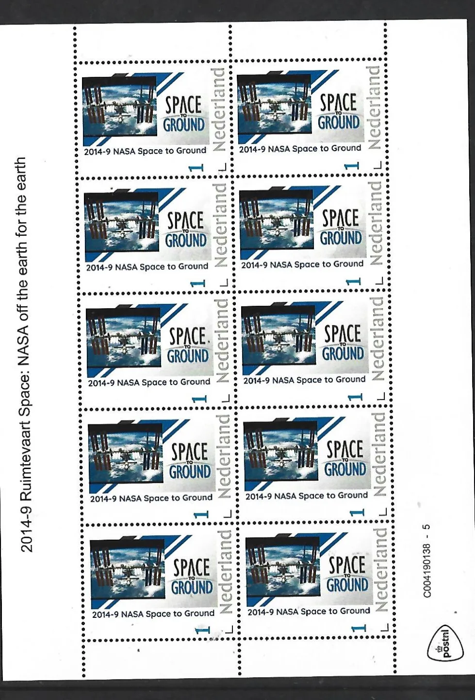 Niederlande 2014-9 Raumfahrt Space: NASA Weltraum Bodenstelle postfrisch/mnh