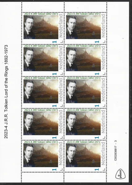 Netherlands 2023 -4 Tolkien Lord of the Rings vel-sheetlet MNH