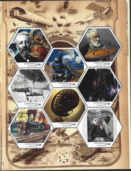 Luxembourg 2023 Jules Verne 2 sheetlet