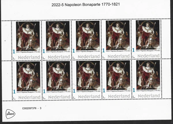 Nederland 2022-5 Napoleon Bonaparte vel-sheetlet postfris/mnh