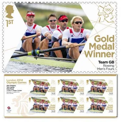 Great Britain 2012 Olympics 9 Rowing men four sheet of 6 stamps MNH