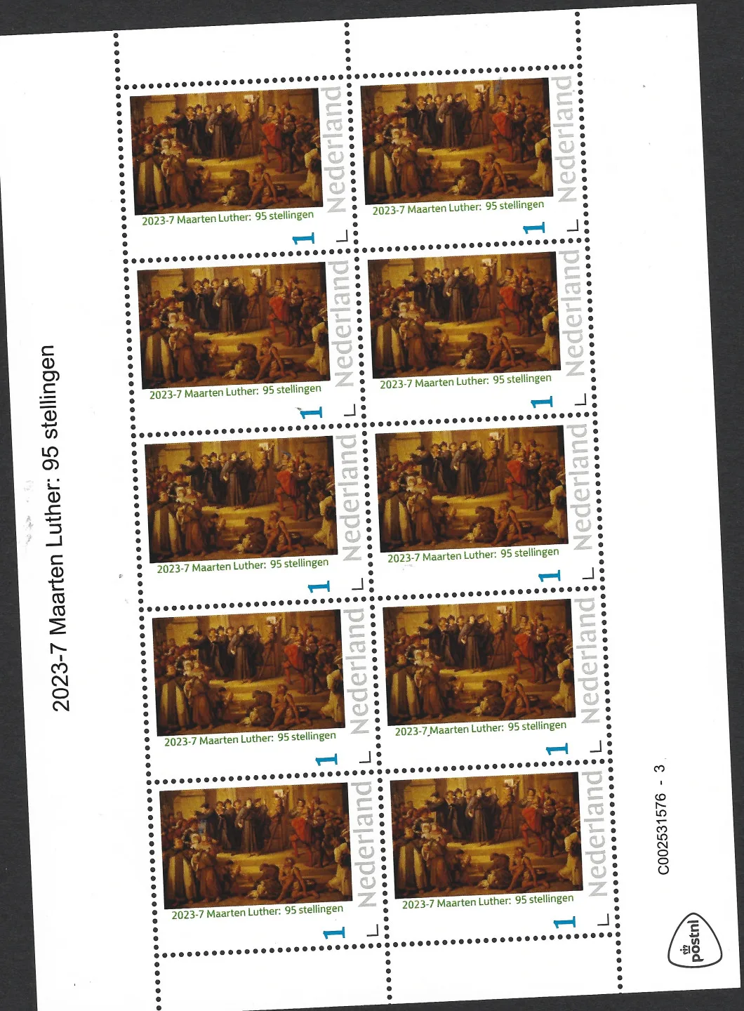 Pays-Bas 2023-7 Martin Luther 1483-1546 Réforme feuillet-sheetlet neuf-mnh