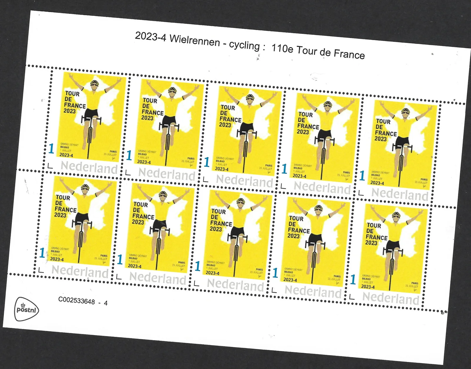 Niederlande 2023-4 Radsport Cycling Tour de France Bogen postfrisch/ungebraucht
