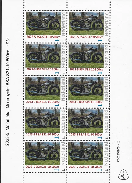 Netherlands 2023-5 Motorcycle: BSA S32-10 500cc 1931 sheet MNH