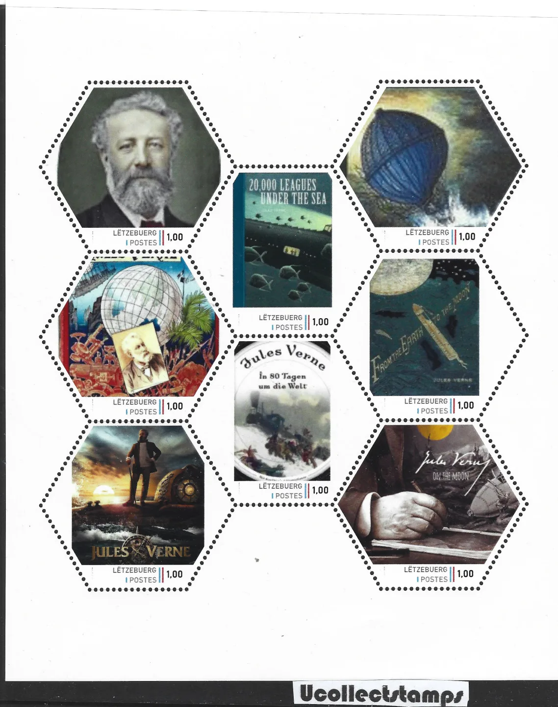 Luxemburg 2023 Jules Verne 1 Vel-Sheetlet postfrisch-MNH
