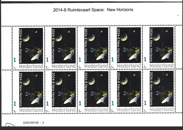 Nederland 2014-8 Ruimtevaart Space: New horizons sheetletposfris/mnh