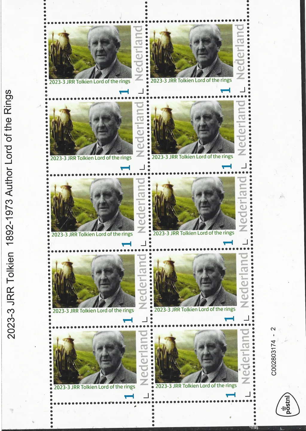 Niederlande 2023-3 JRR Tolkien 1892-1973 Markenheftchen postfrisch/mnh