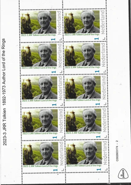 Nederland 2023-3 JRR Tolkien 1892-1973sheetlet postfris/mnh