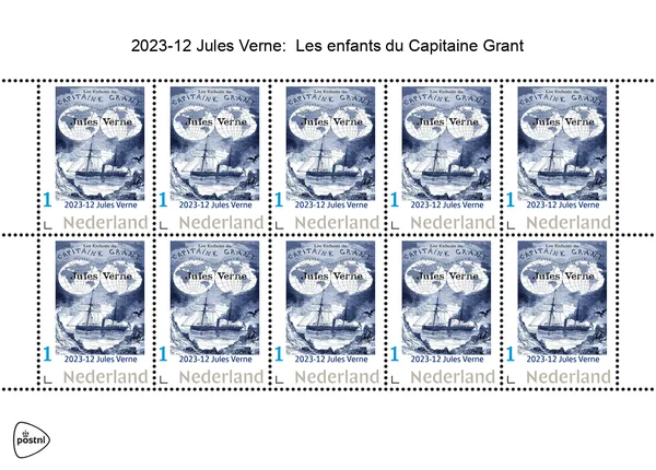 2023-12 Jules Verne Children of Captain Grant ship vel-sheetlet MNH