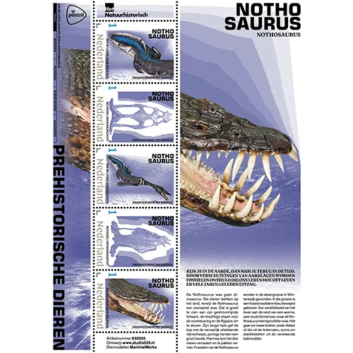 Niederlande 2023 Vorgeschichte 5 Nothosaurus Kleinbogen postfrisch/mnh
