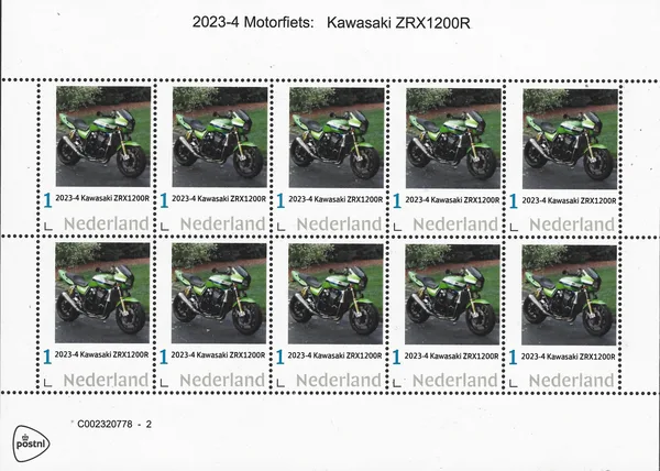Nederland 2023-4 Motorfiets Motorcycle: Kawasaki ZRX 1200R vel-sheetlet postfris/mnh