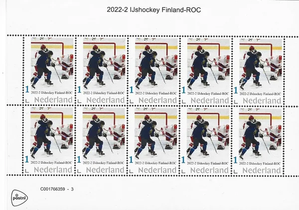 Netherlands 2022-2 Ice Hockey: FINLAND - ROC vel-sheetlet MNH