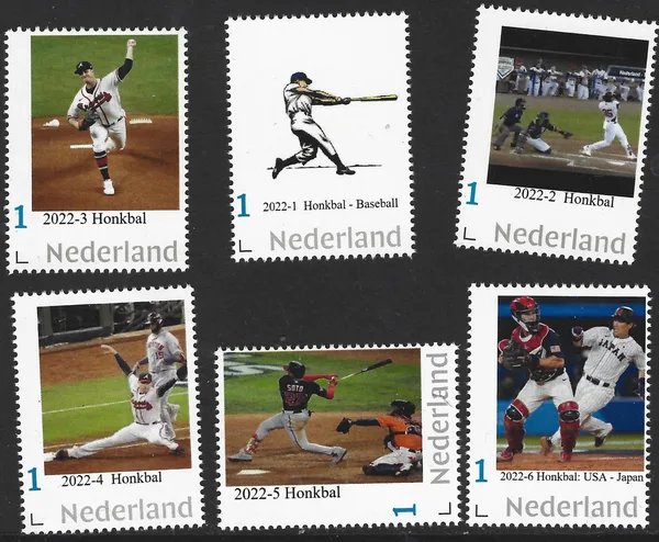 Netherlands 2022 Baseball complete set MNH