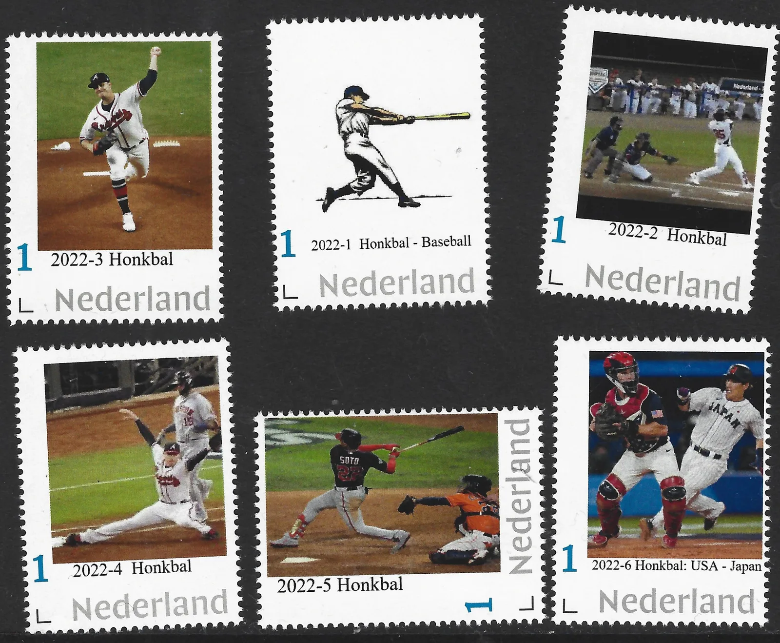 Niederlande 2022 Honkbal – Baseball komplettes Set postfrisch/mnh